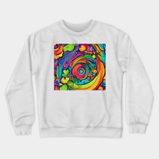 groovy rainbow with ai art Crewneck Sweatshirt